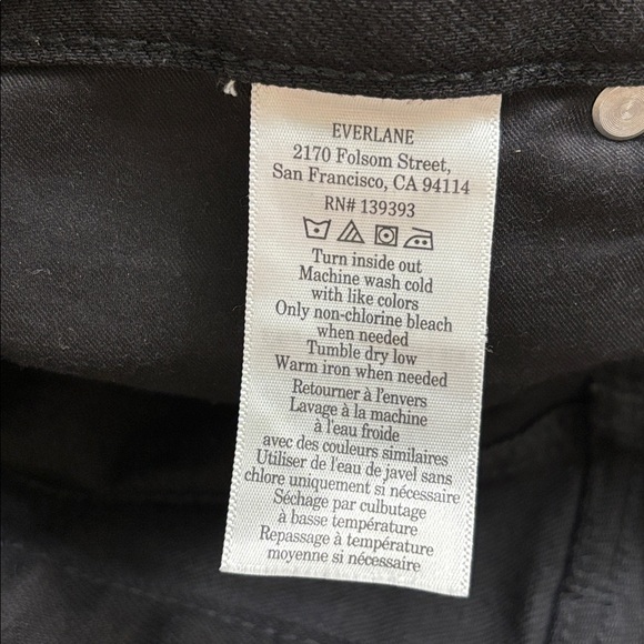 Everlane Black Wide Leg Mid Way Jeans Size 27 Regular - Picture 14 of 15